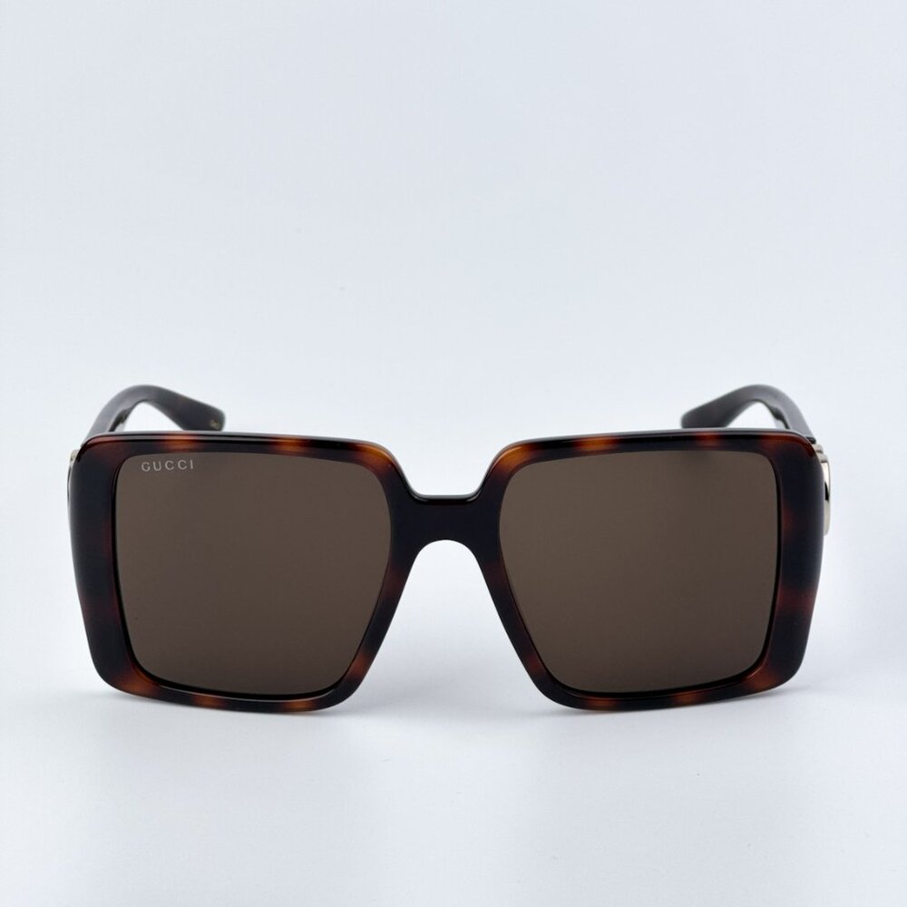 Gucci Gg1692s 002 Brand New Sunglasses Havana Brown Square Women